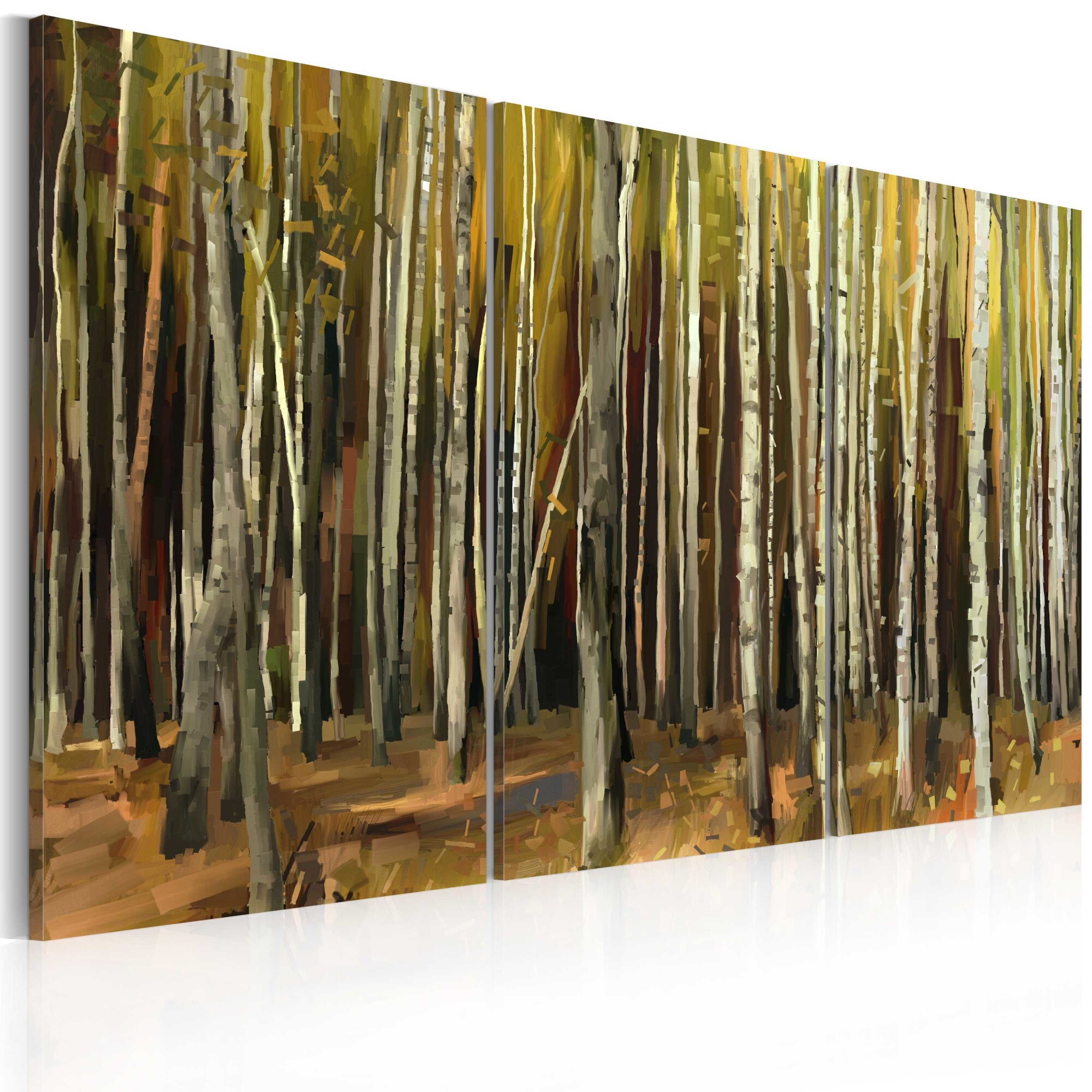 Tablou canvas 3 piese - Misterul tripticului Sherwood Forest - 120x80 cm