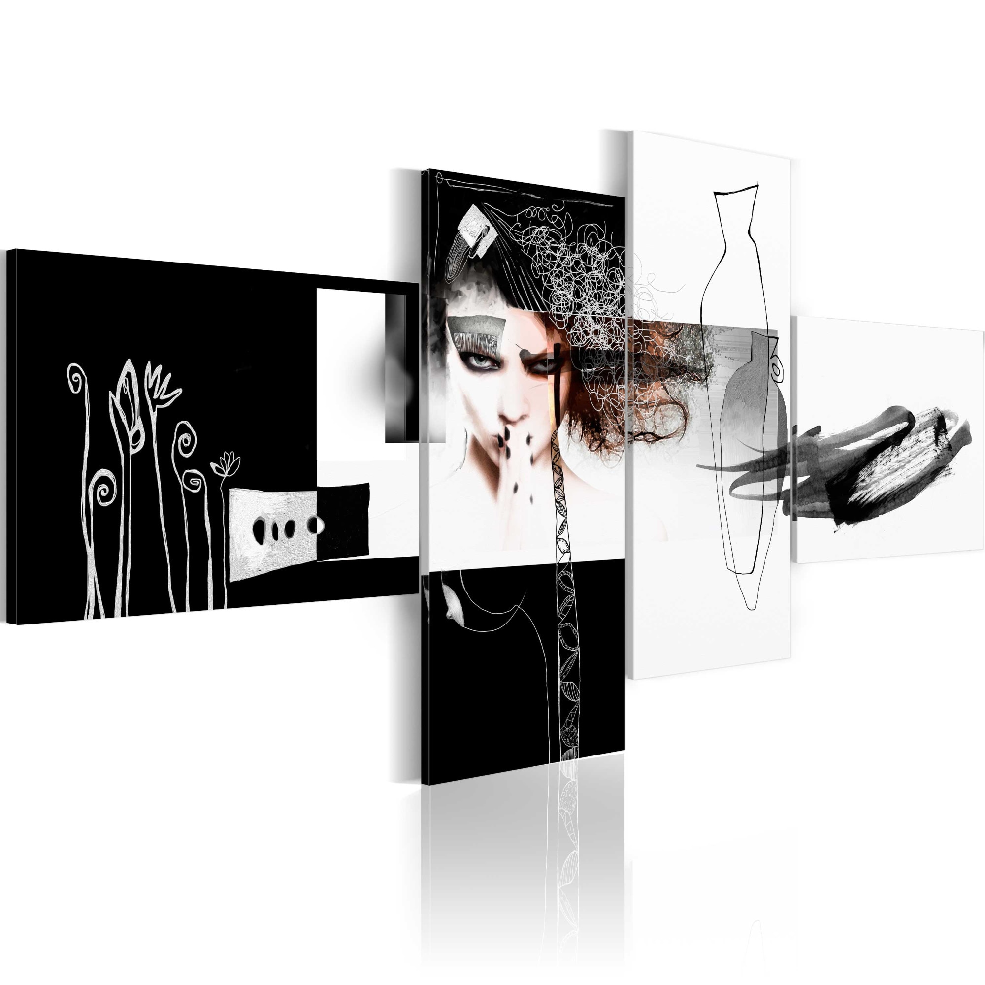 Tablou canvas 4 piese - Futurist - 200x90 cm