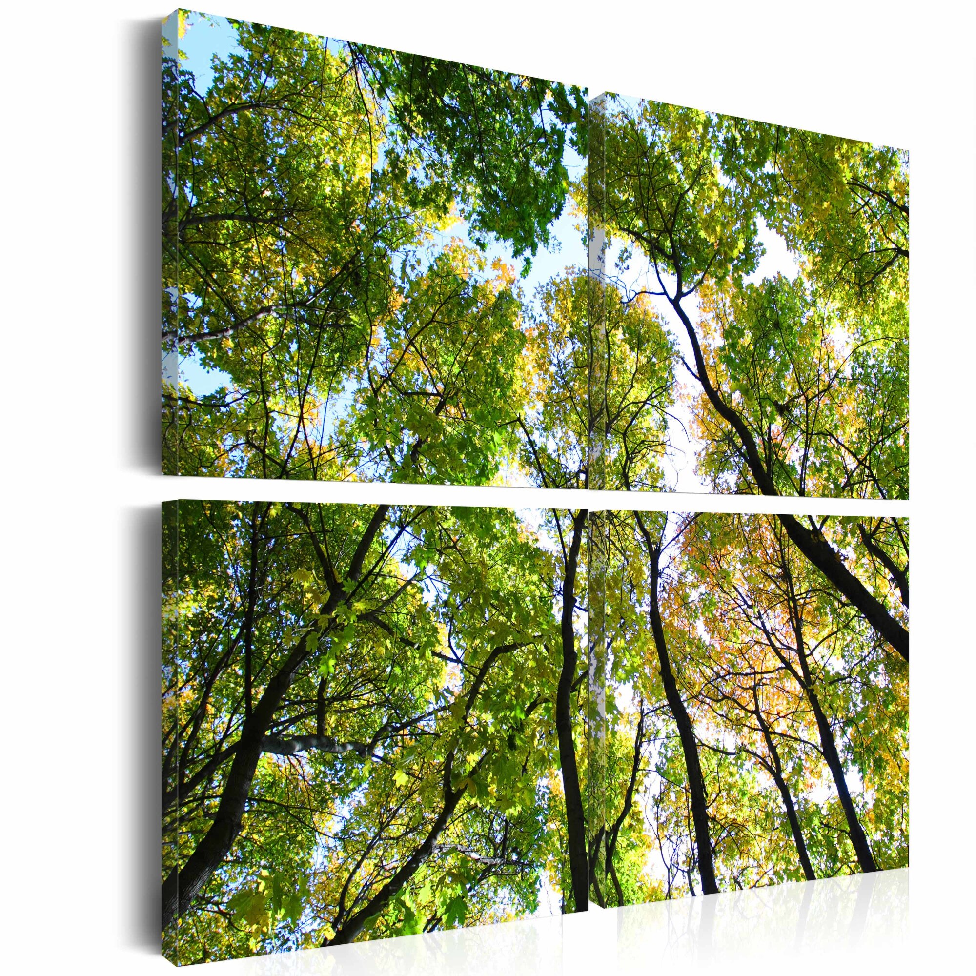 Tablou canvas 4 piese - Treetops - 40x40 cm