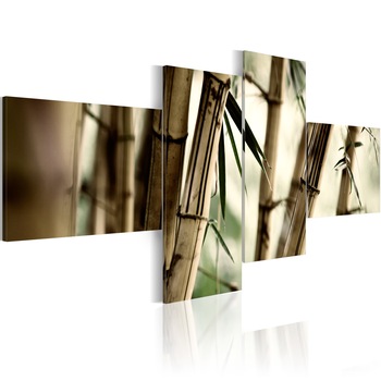 Tablou canvas 4 piese - Bamboo inspiratie - 100x45 cm Tablou canvas 4 piese - Bamboo inspiratie - 100x45 cm