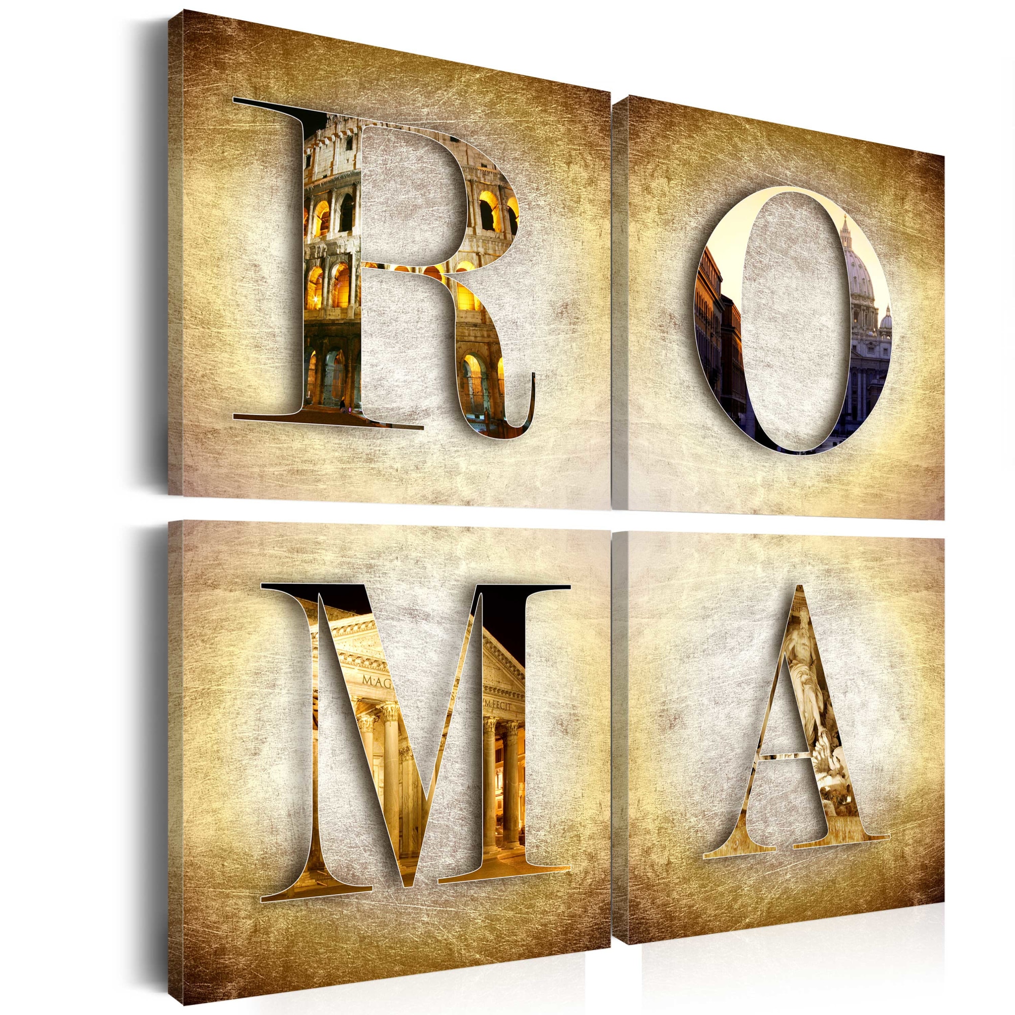 Tablou canvas 4 piese - Sarbatoarea romana - 40x40 cm