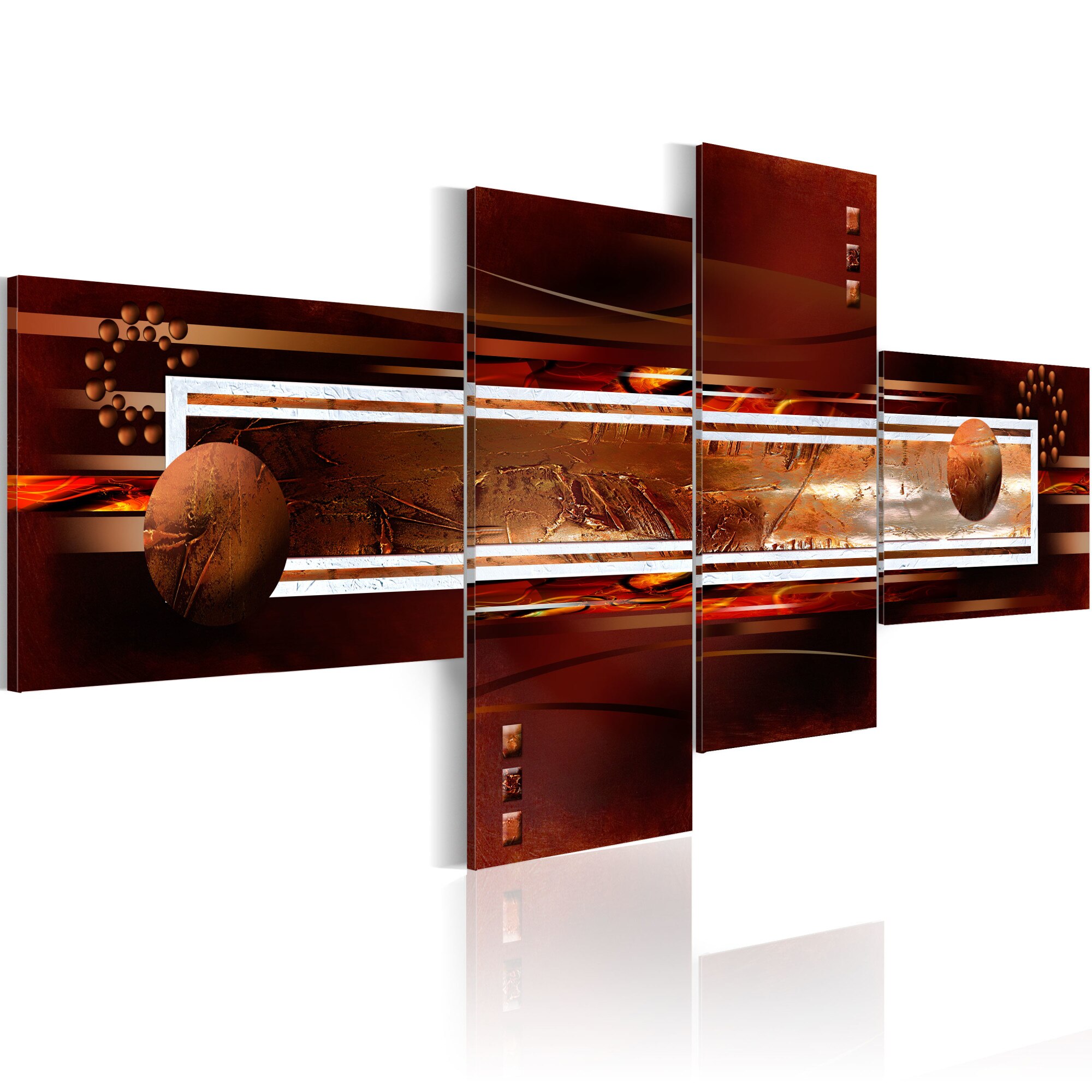 Tablou canvas 4 piese - Viata pe Marte - 100x46 cm