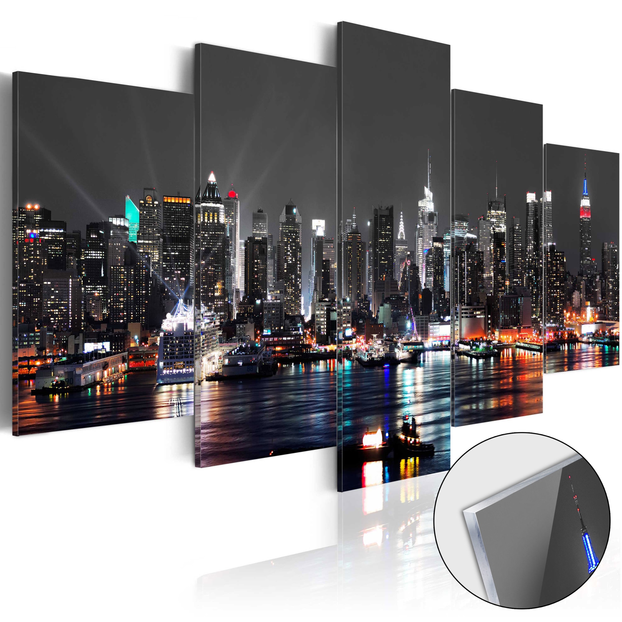 Imagine pe sticla acrilica - Cerul Negru - Tablou 5 piese - 200 x 100 cm