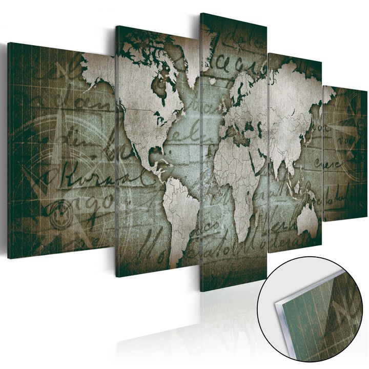 Akrilüveg kép Artgeist Acrylic prints – Bronze map III, 200 x 100 cm