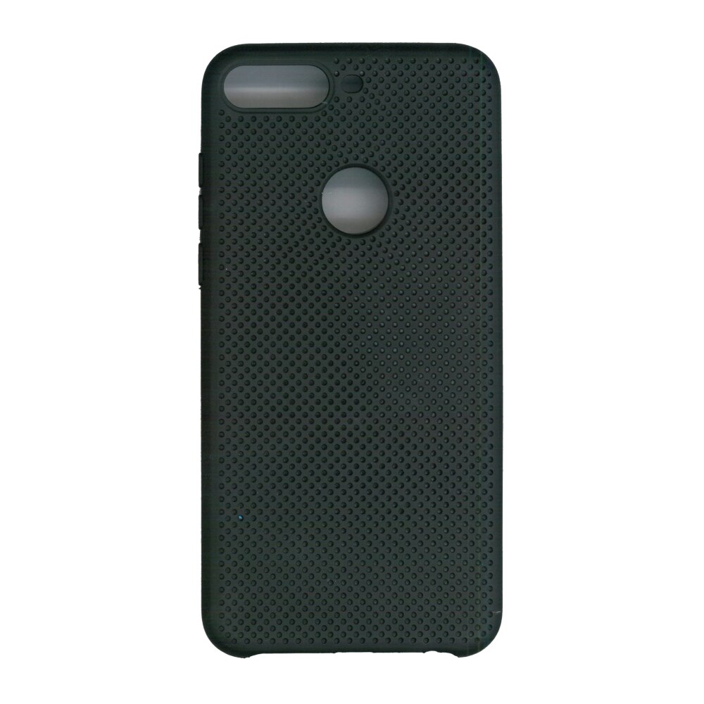 Husa din silicon cu perforatii, Eurocell, pentru Huawei Y7 2018, negru