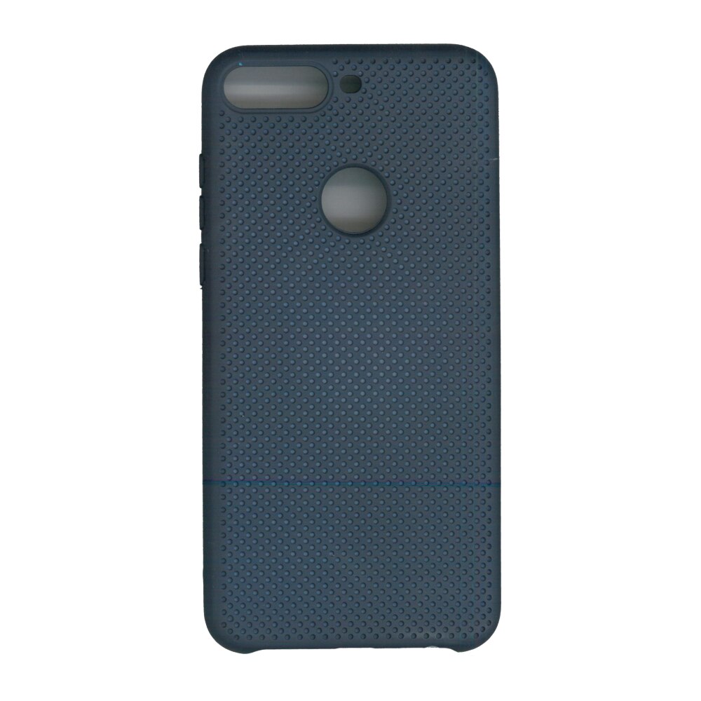 Husa din silicon cu perforatii, Eurocell, pentru Huawei Y7 2018, albastru