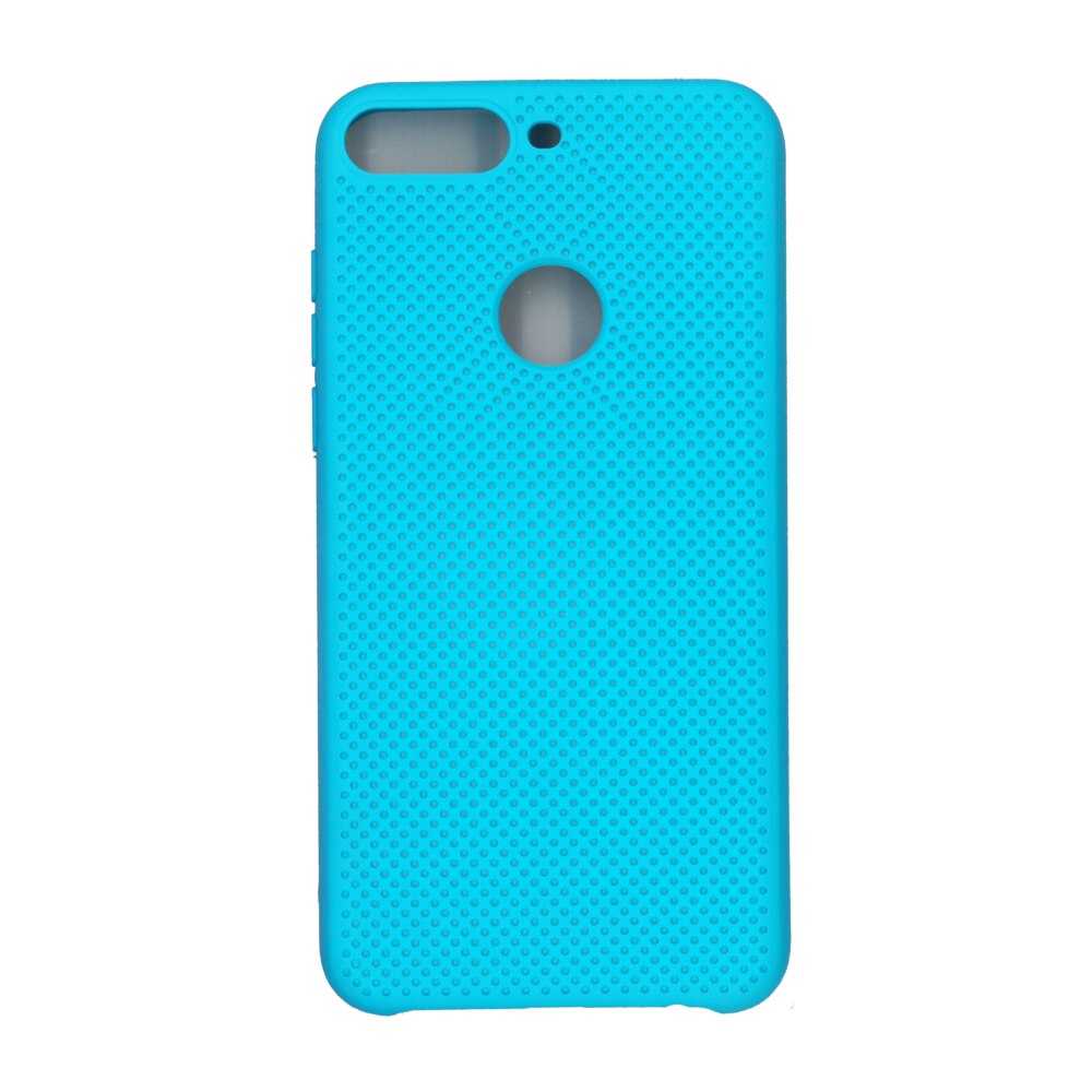 Husa din silicon cu perforatii, Eurocell, pentru Huawei Y7 2018, bleu