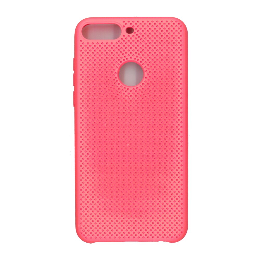 Husa din silicon cu perforatii, Eurocell, pentru Huawei Y7 2018, portocaliu