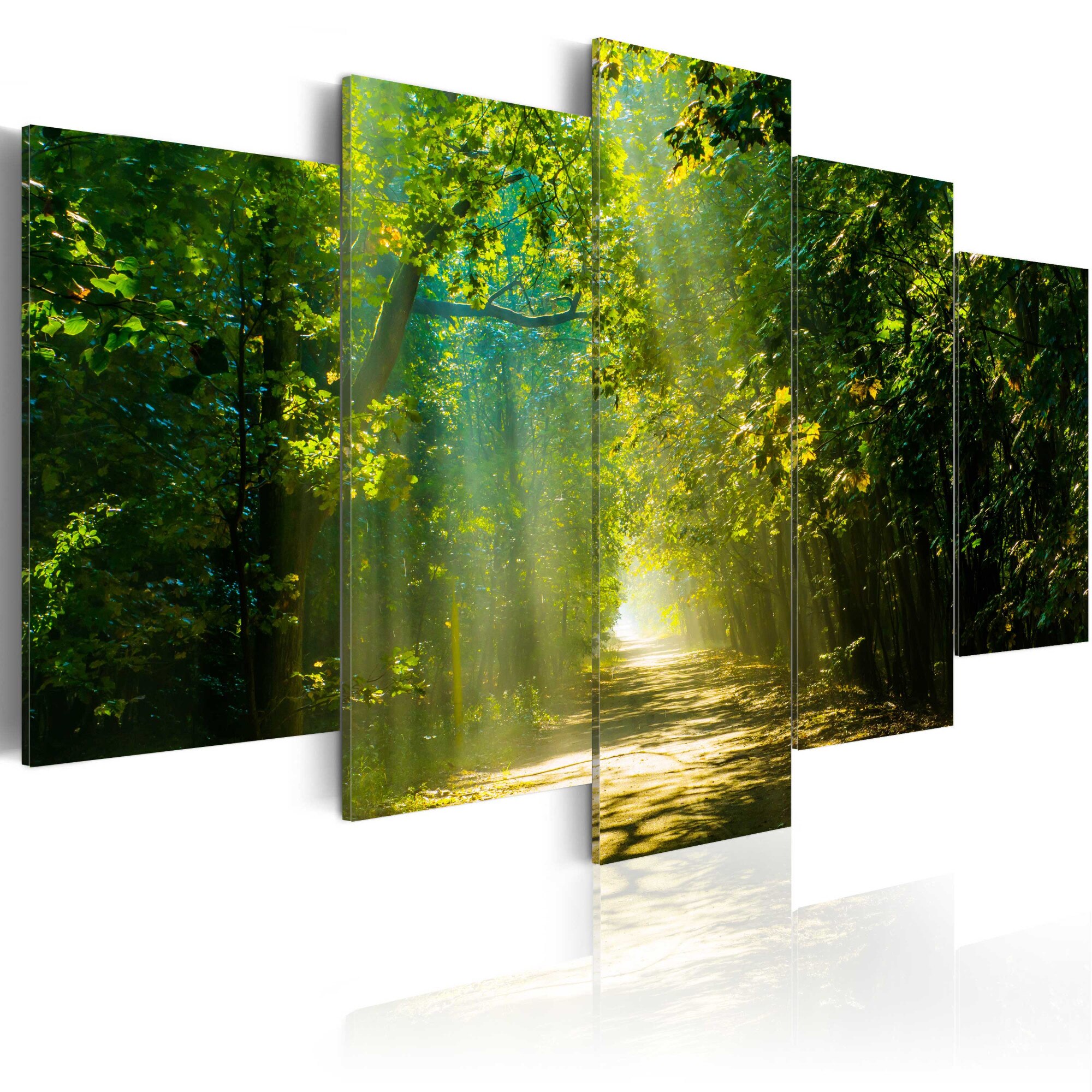Tablou canvas 5 piese - Drumul Sunshine - 100x50 cm