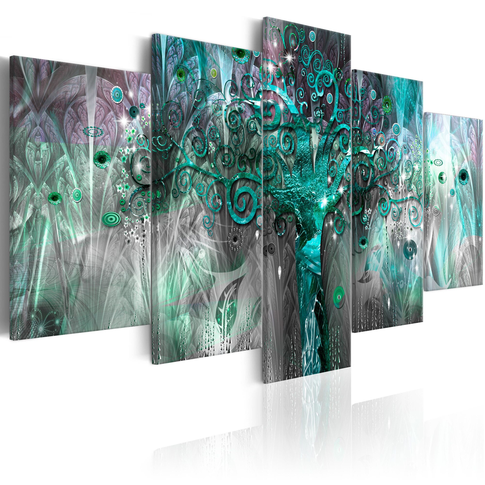 Tablou canvas 5 piese - Arborele viitorului II - 100x50 cm