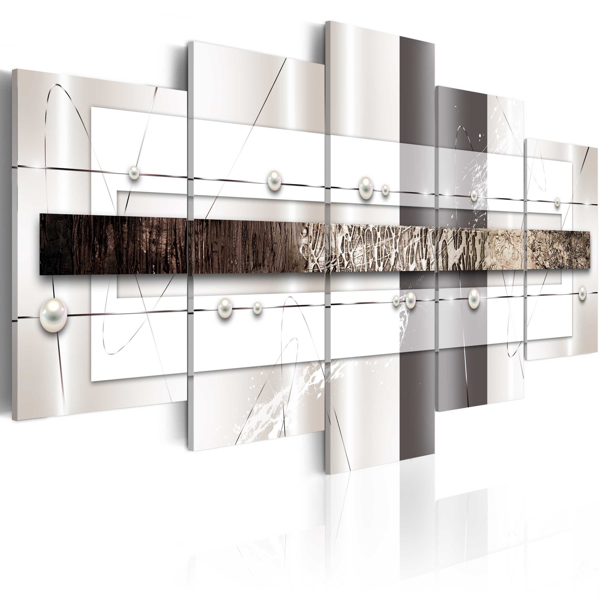 Tablou canvas 5 piese - Soare de iarna - 100x50 cm