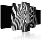 Tablou canvas 5 piese - Zebra arata - 100x50 cm