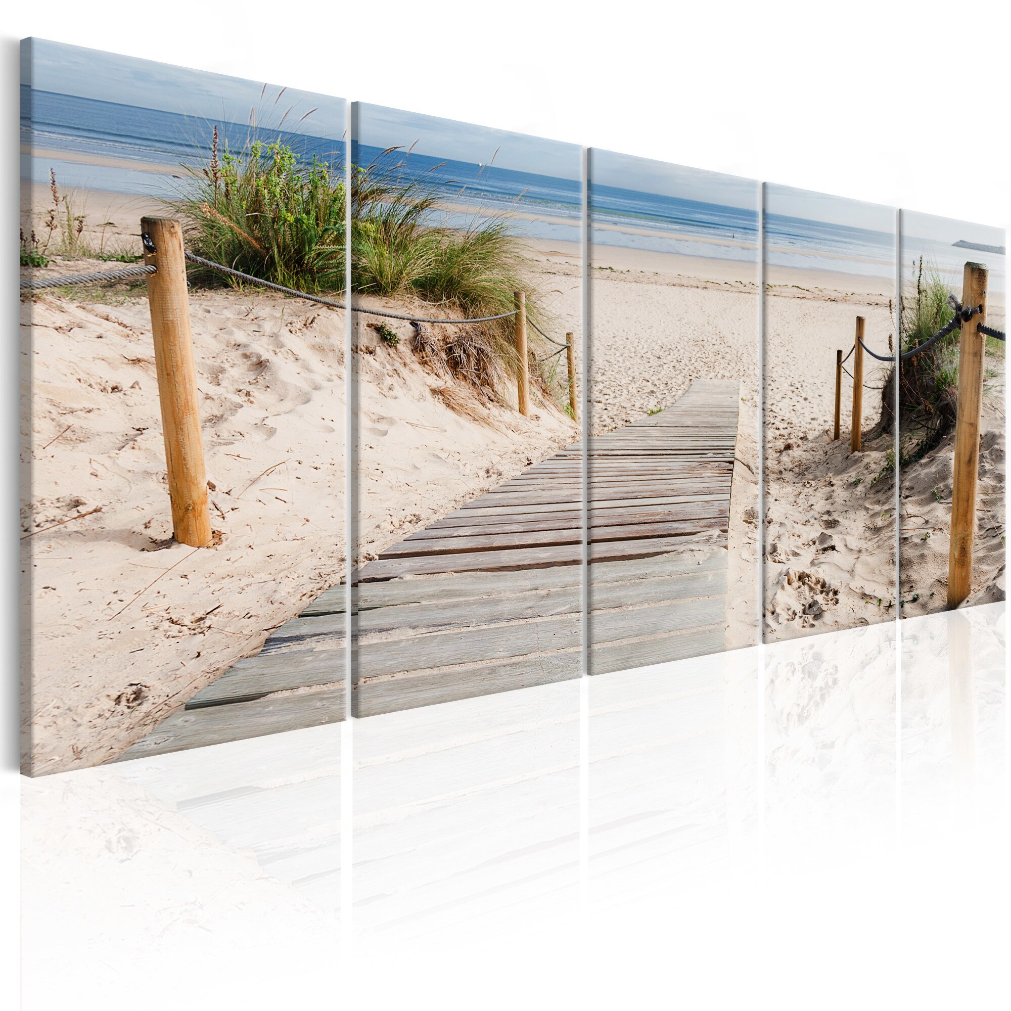 Tablou canvas 5 piese - Dupa ploaie - 225x90 cm