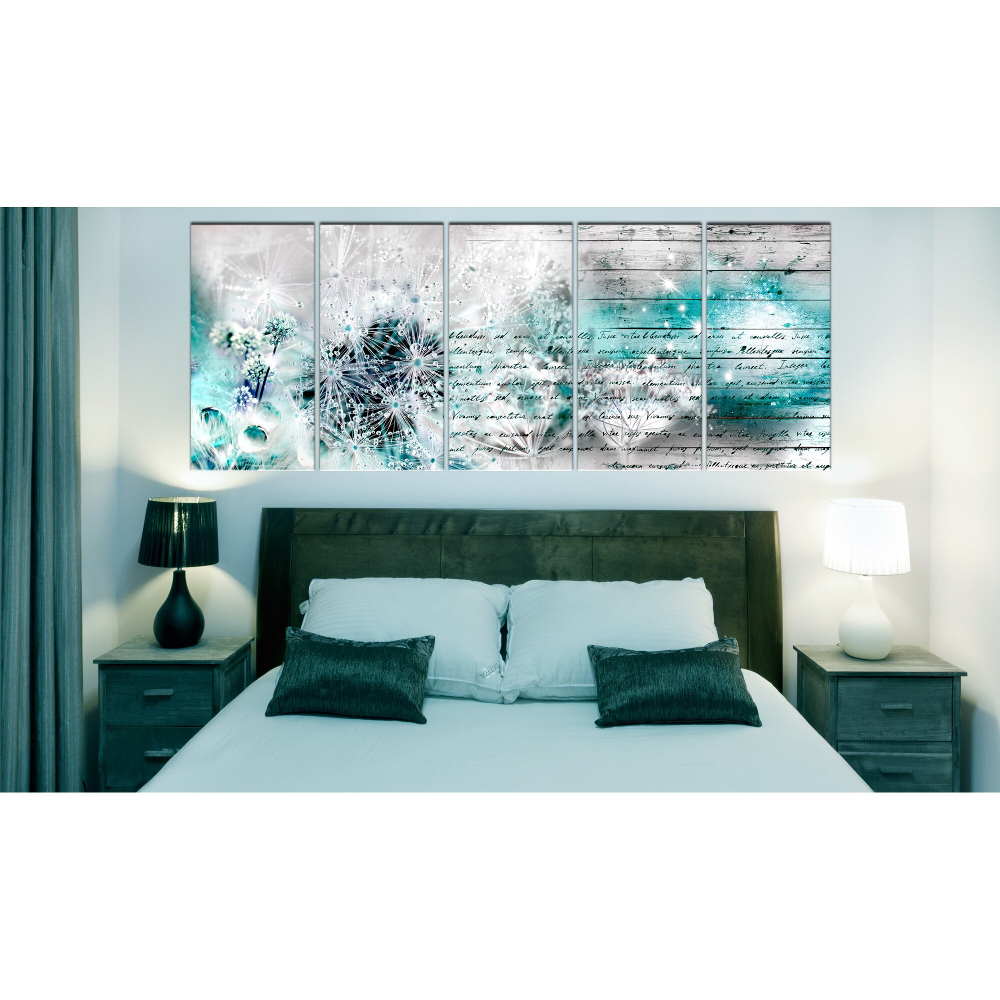 Tablou canvas 5 piese - Acoperit cu gheata I - 225x90 cm