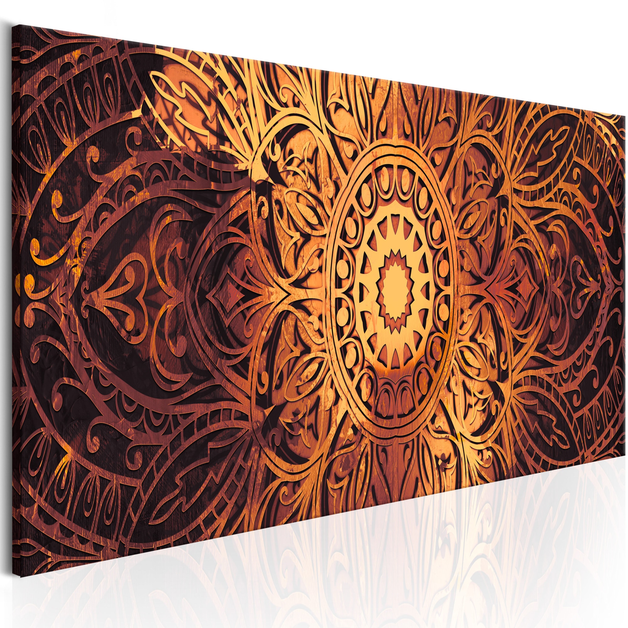 Tablou canvas - Amber Mandala - 135x45 cm
