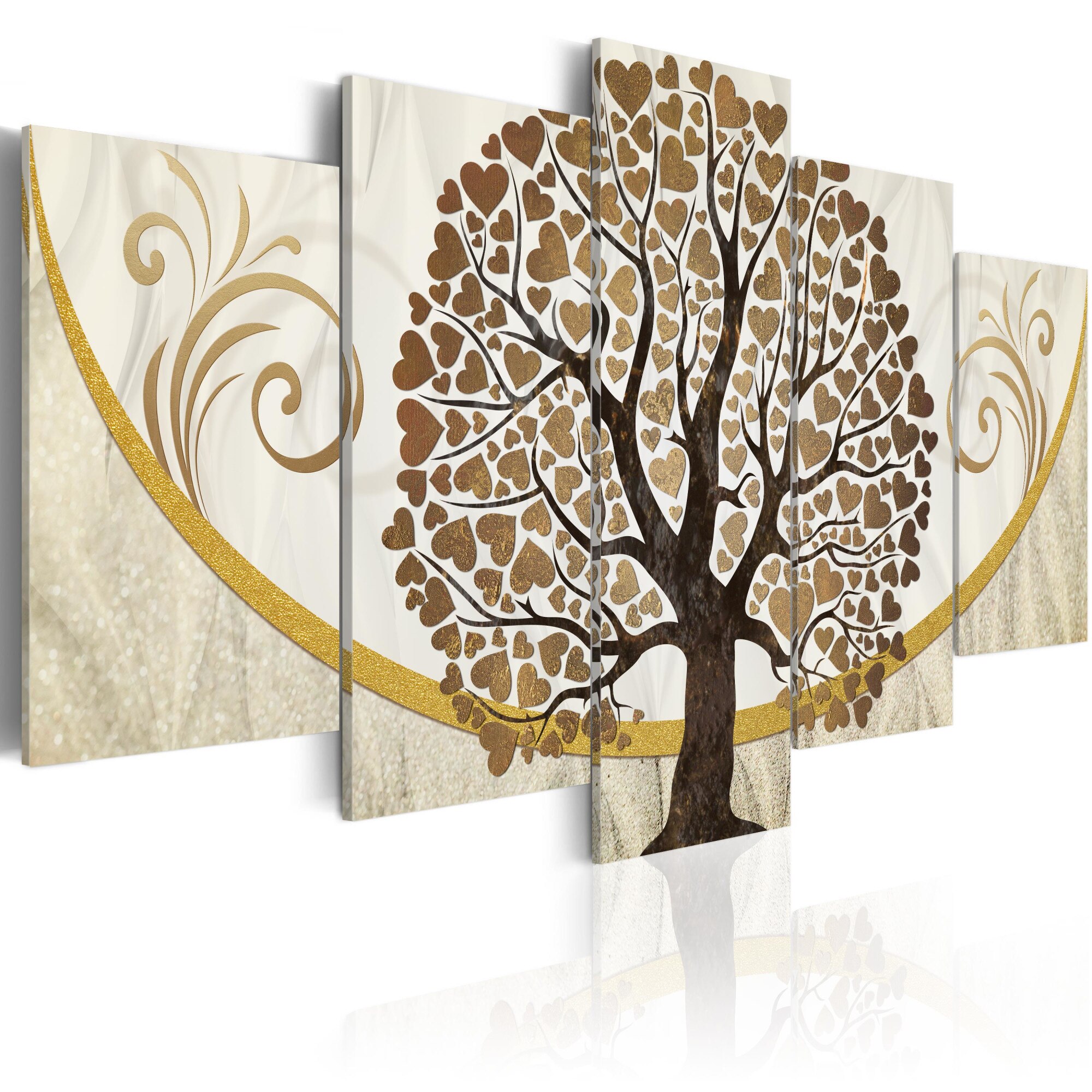 Tablou canvas 5 piese - In Tara Dragostei - 100x50 cm