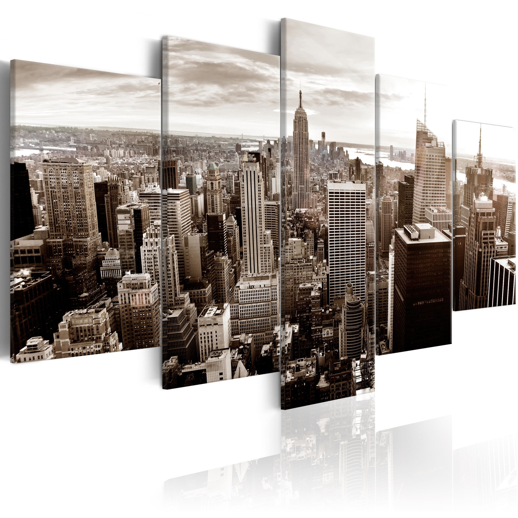 Tablou canvas 5 piese - Manhattan elegant - 100x50 cm