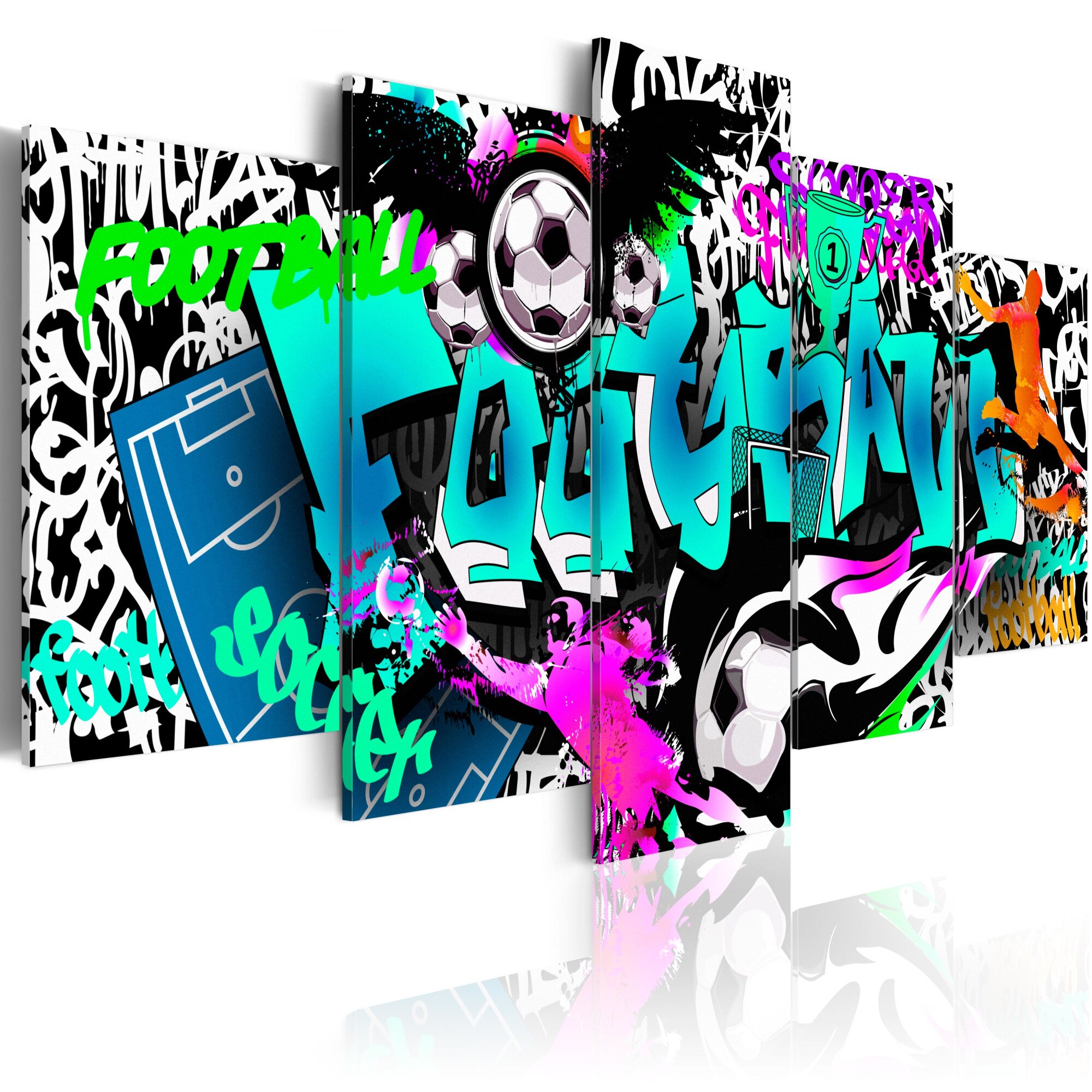 Tablou canvas 5 piese - Dream Match - 100x50 cm