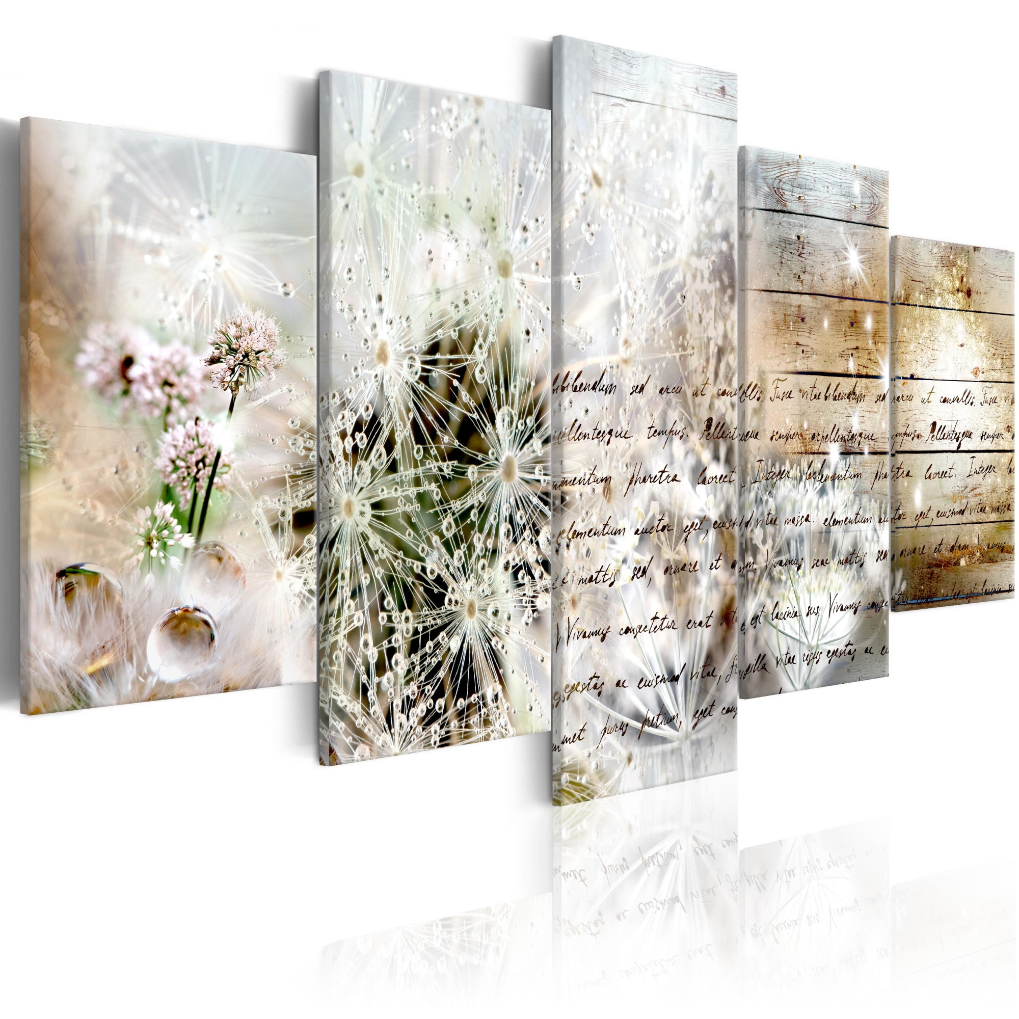 Tablou canvas 5 piese - Papadie pacatoasa II - 200x100 cm