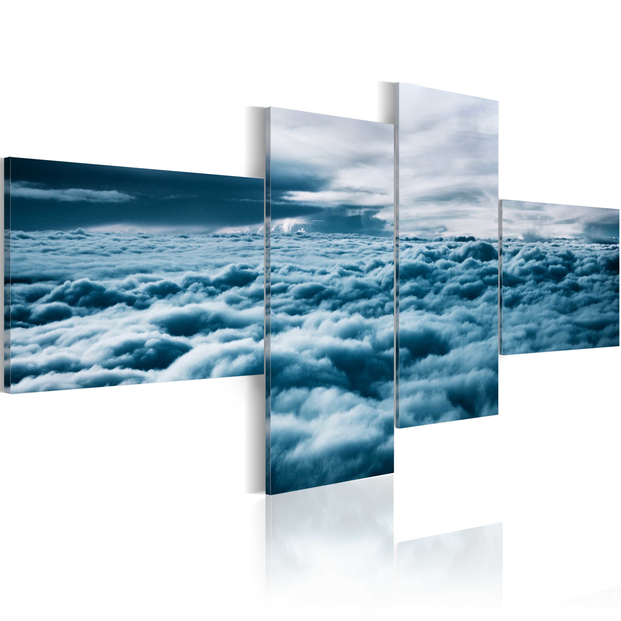 Tablou canvas 4 piese - Cu capul in nori - 200x90 cm