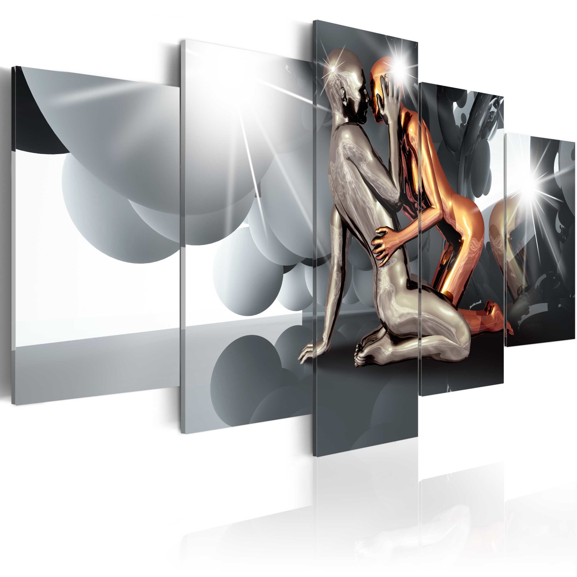 Tablou canvas 5 piese - Iubitorii viitorului - 200x100 cm