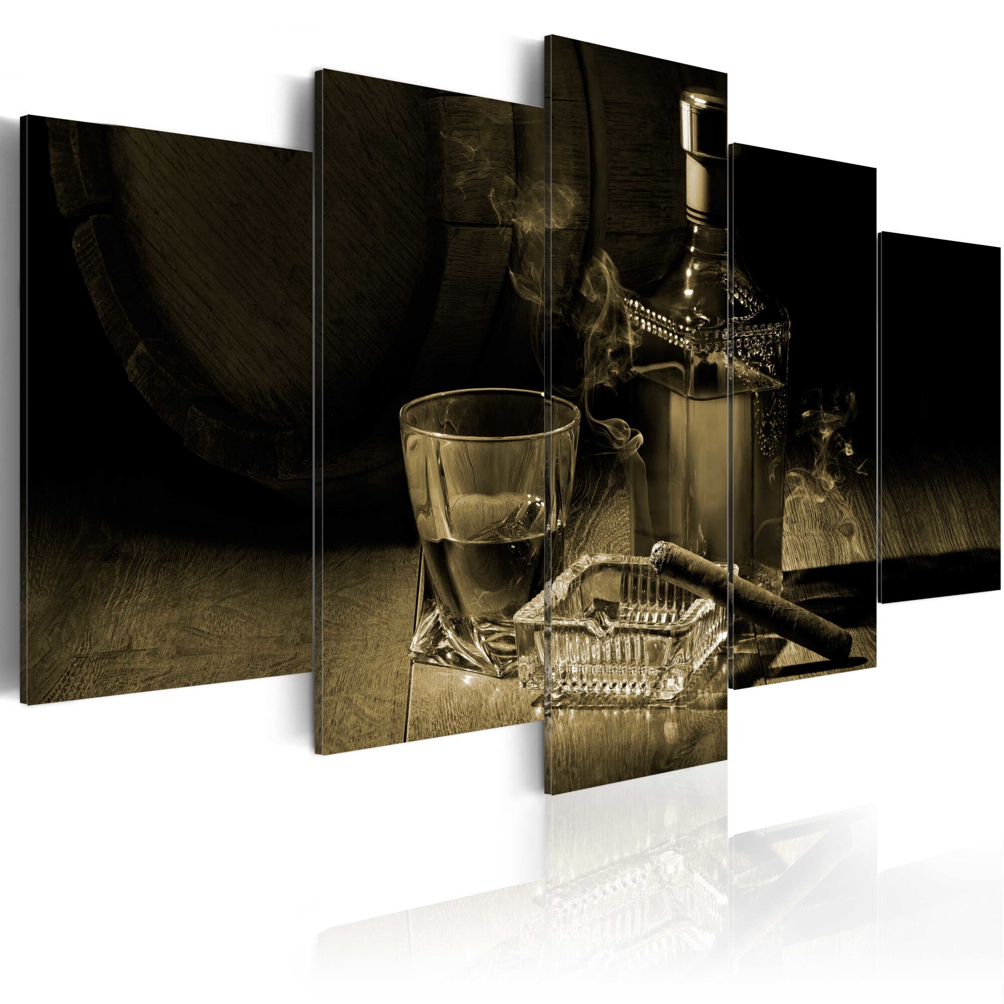 Tablou canvas 5 piese - Gentlemen's Evening II - 200x100 cm