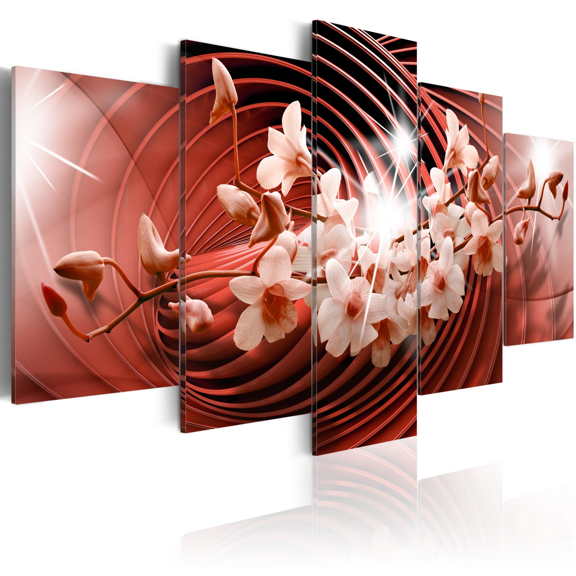 Tablou canvas 5 piese - Caruselul Scarlet - 100x50 cm