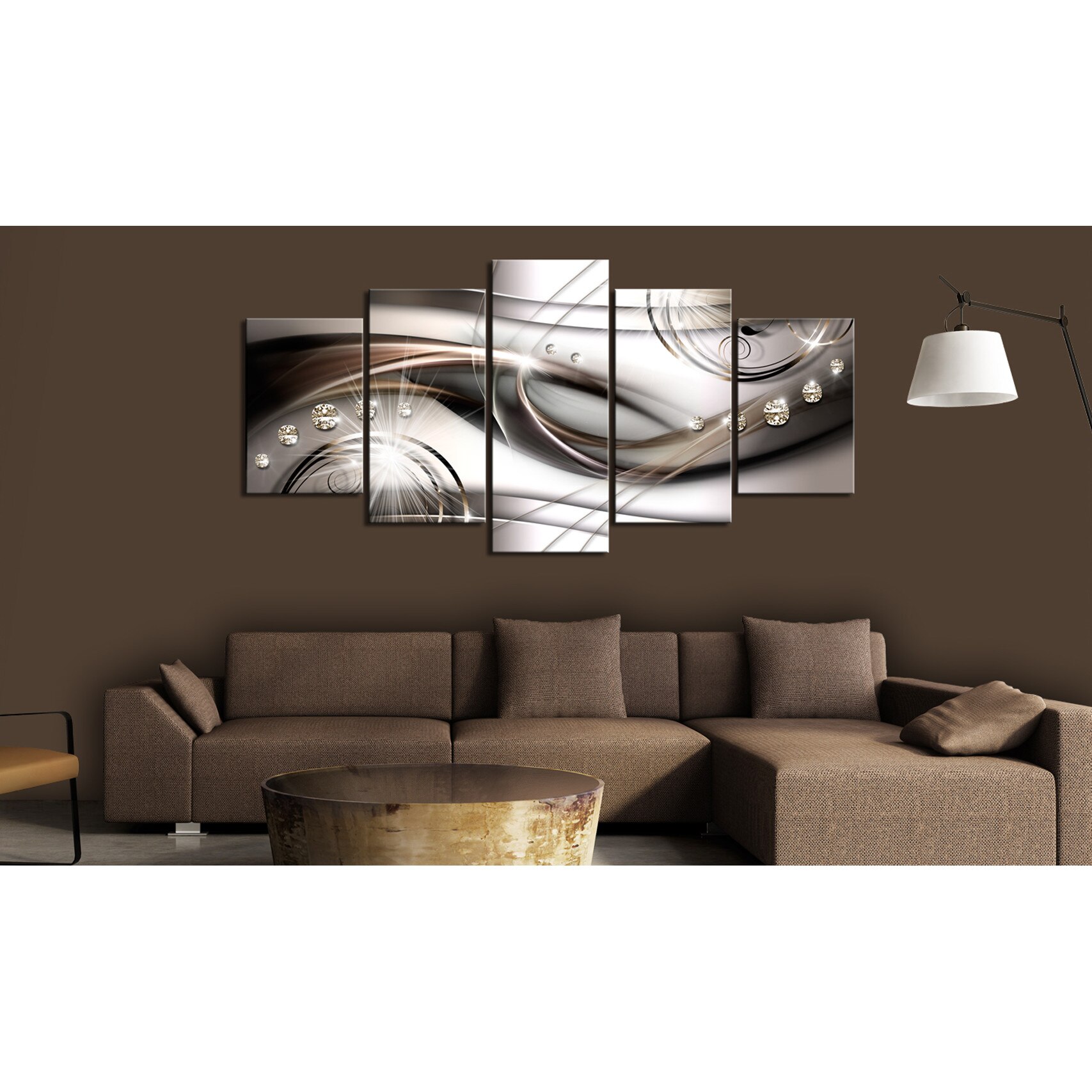 Tablou canvas 5 piese - Marginea stralucitoare - 200x100 cm