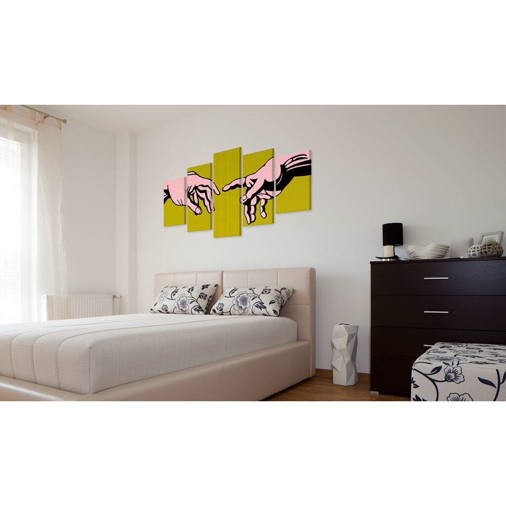 Tablou canvas 5 piese - Apropiere - 200x100 cm