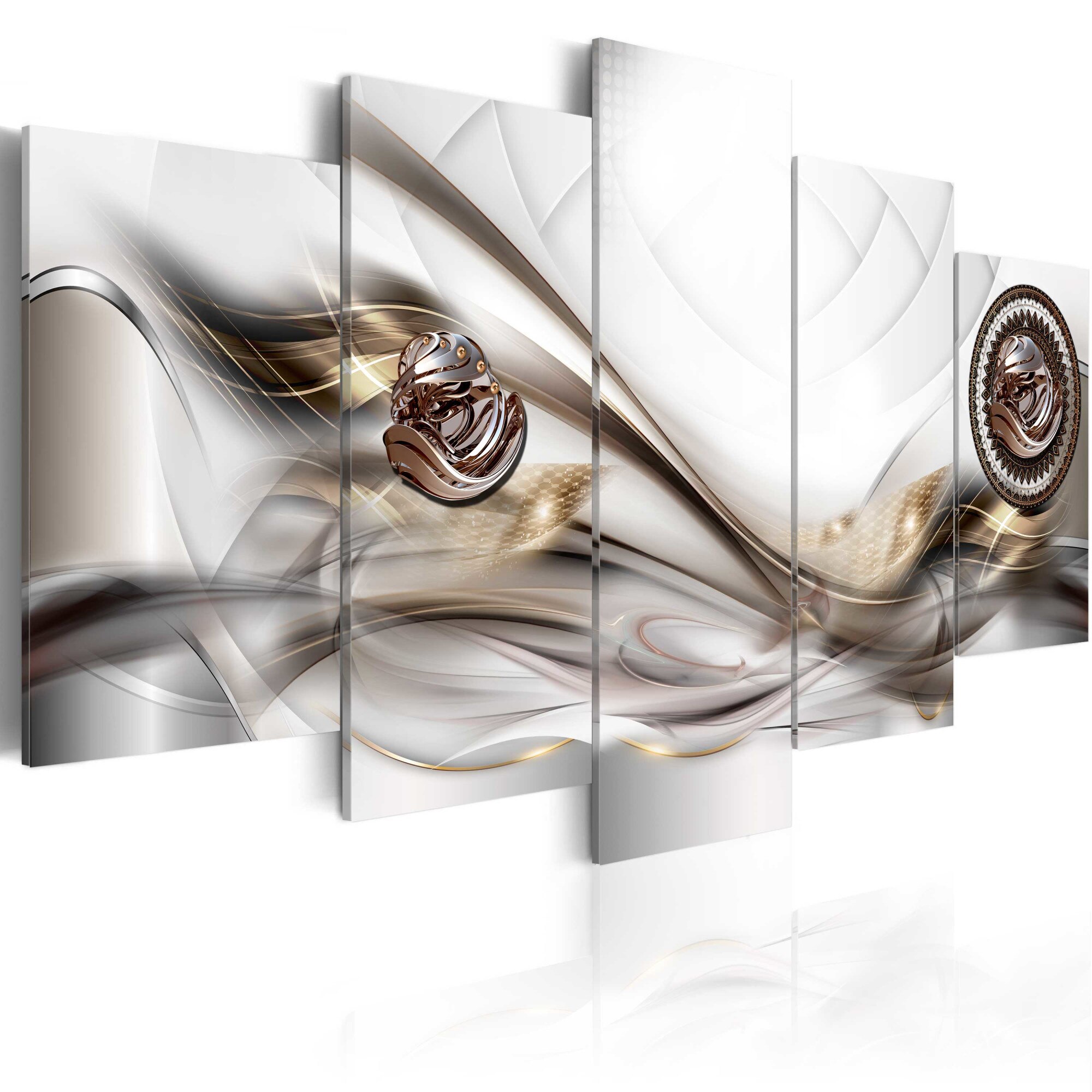 Tablou canvas 5 piese - Portocaliu portocaliu - 100x50 cm