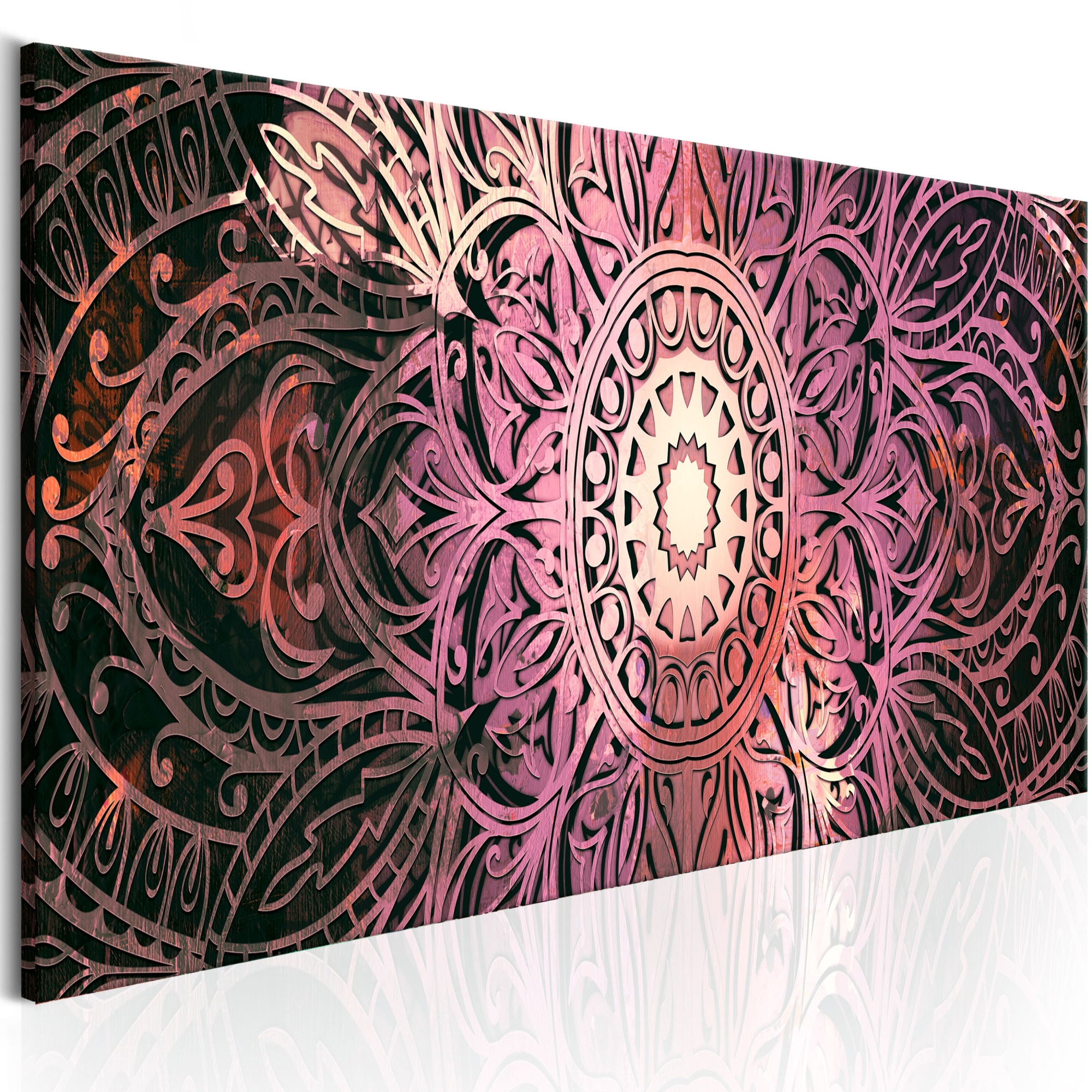 Tablou canvas - Ruby Mandala - 120x40 cm