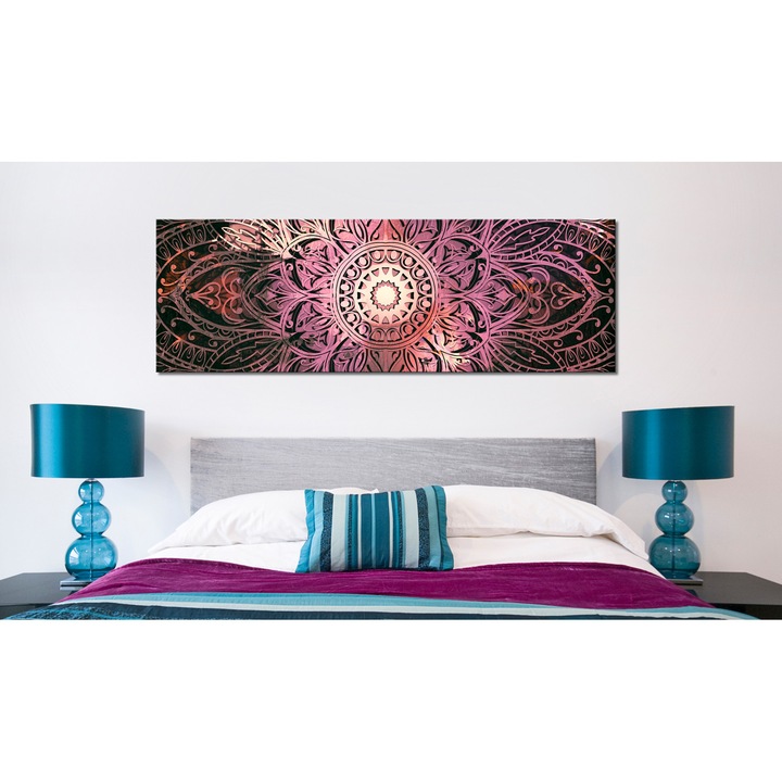 Tablou canvas - Ruby Mandala - 135x45 cm