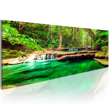 Tablou canvas - Emerald Cascada - 120x40 cm