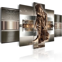 Tablou canvas 5 piese - Buddha dormit - 200x100 cm