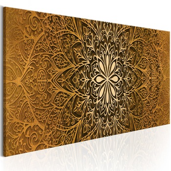 Tablou canvas - Golden Finesse - 150x50 cm Tablou canvas - Golden Finesse - 150x50 cm