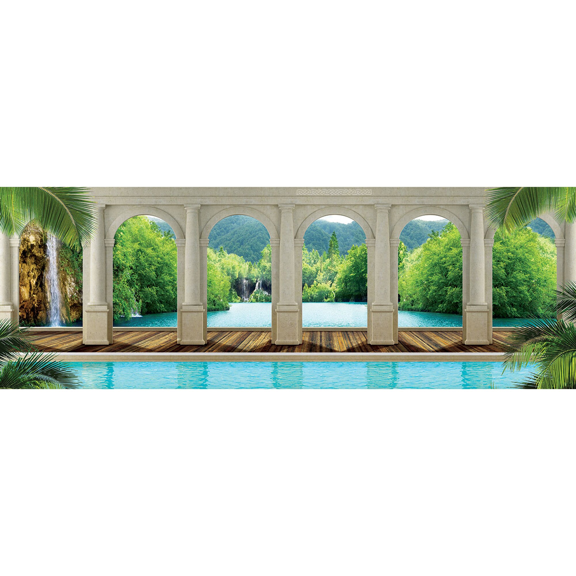 Fototapet DEGRETS 83465 Panorama cascada superba 3D Vlies 254x832cm