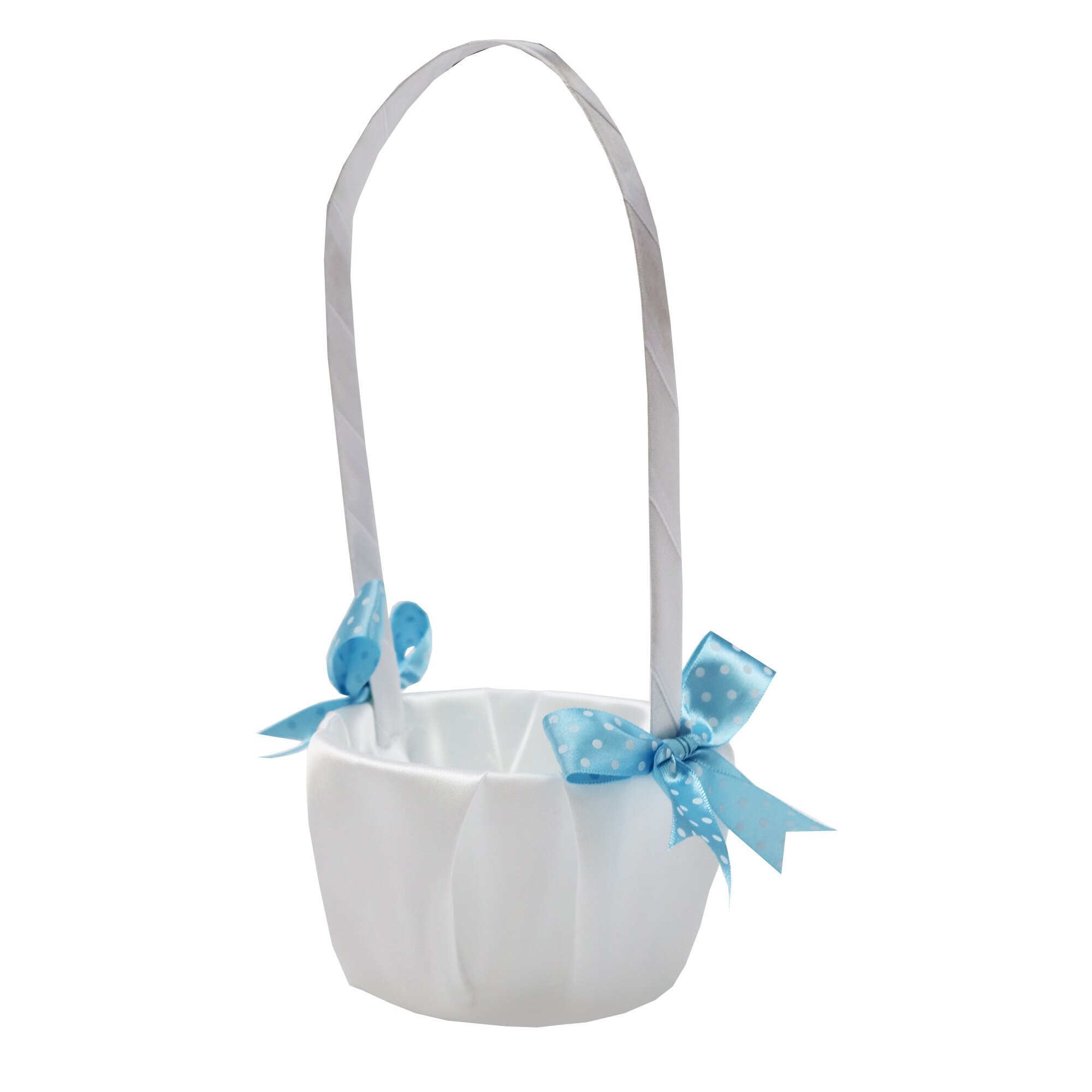 Cos pentru marturii botez, 12x7x5 cm, alb/bleu, dae1549