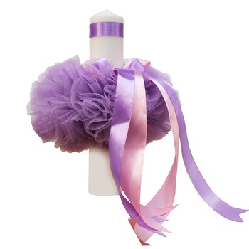 Lumanare pentru botez, mov, 30x5 cm, dae1598 Lumanare pentru botez, mov, 30x5 cm, dae1598