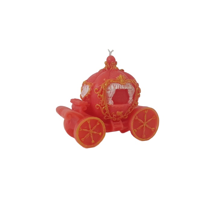 Marturie Nunta din ceara , Caleasca , Rosie , 6.5 cm , 10 Bucati