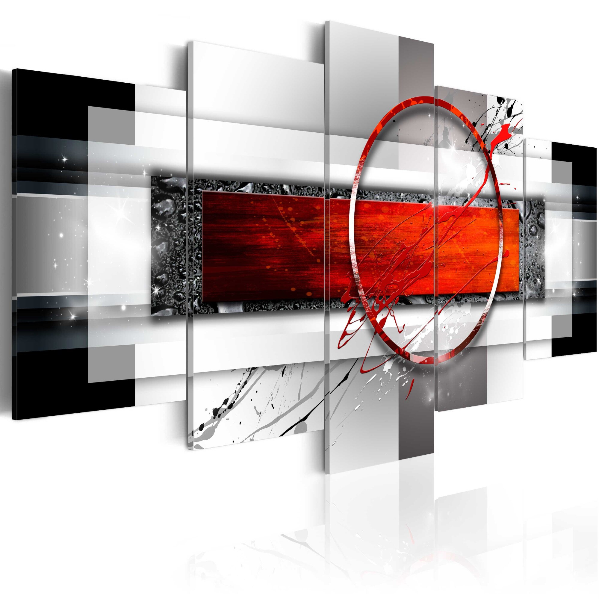 Tablou canvas 5 piese - Carmine racheta - 100x50 cm
