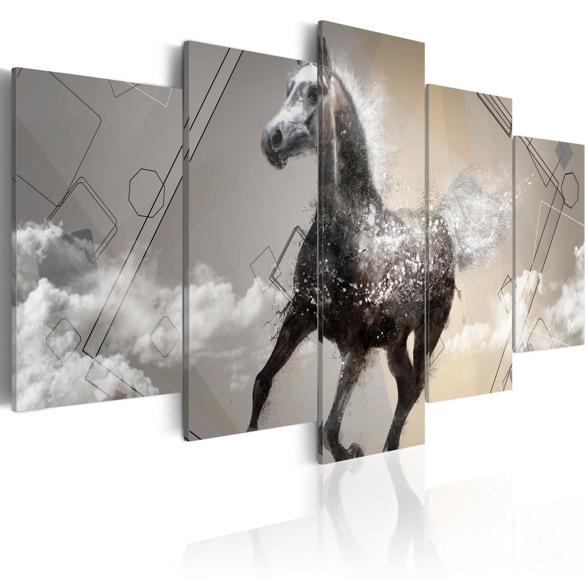 Tablou canvas 5 piese - Falsa galop - 100x50 cm