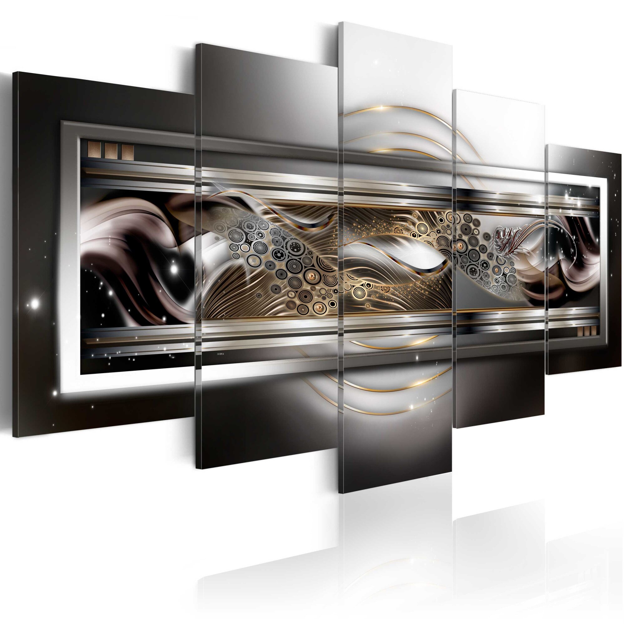 Tablou canvas 5 piese - Dansul planetelor - 100x50 cm