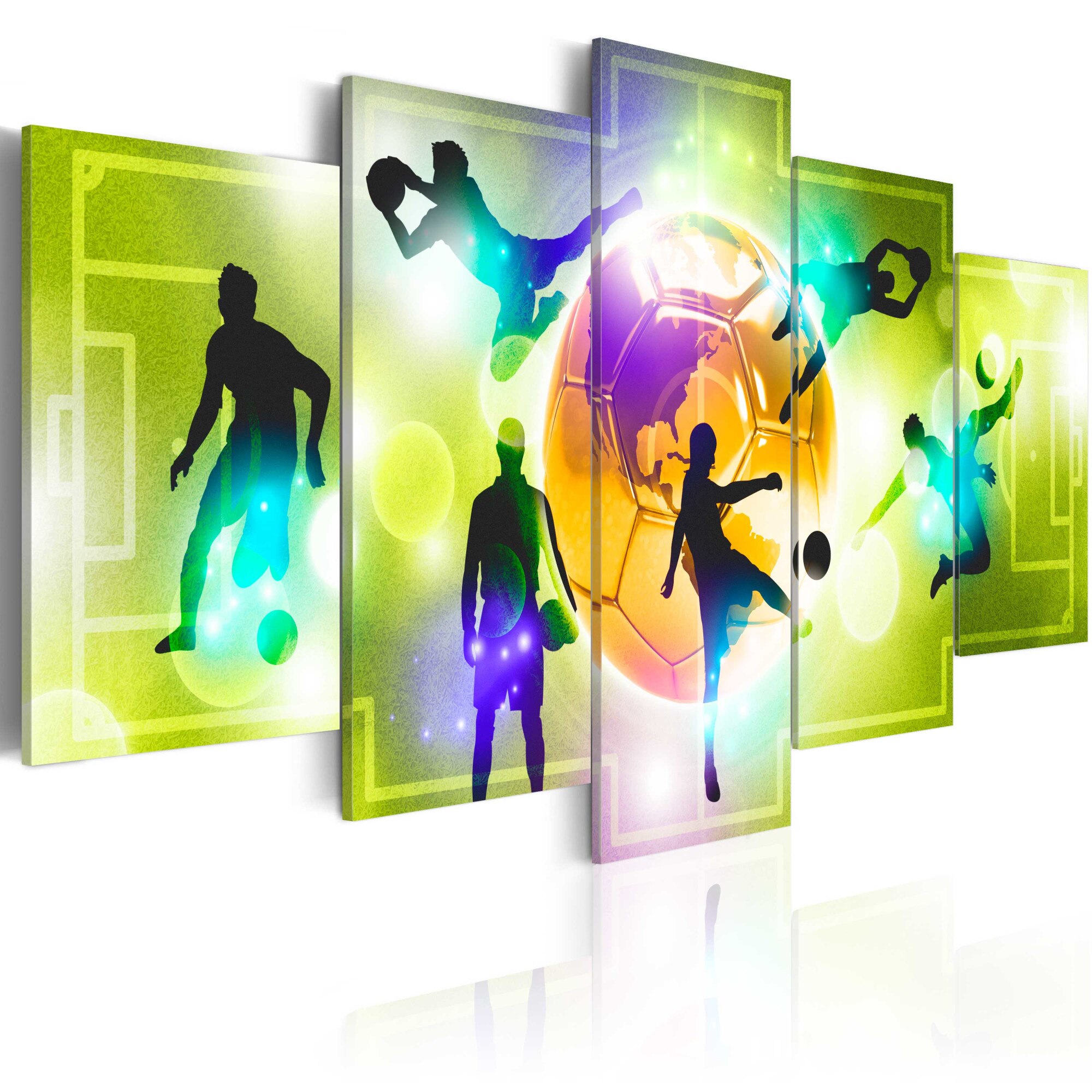 Tablou canvas 5 piese - Energia jocului - 100x50 cm