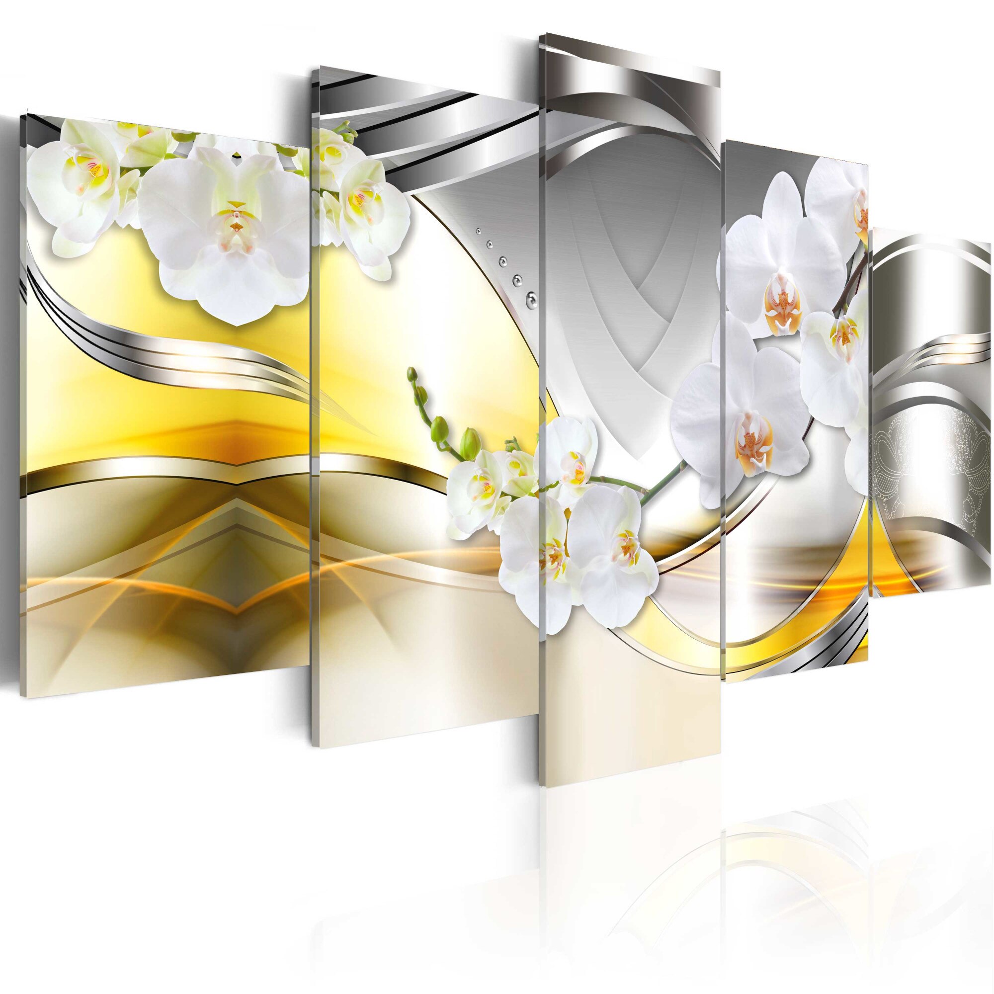 Tablou canvas 5 piese - Flori ale viitorului - 100x50 cm