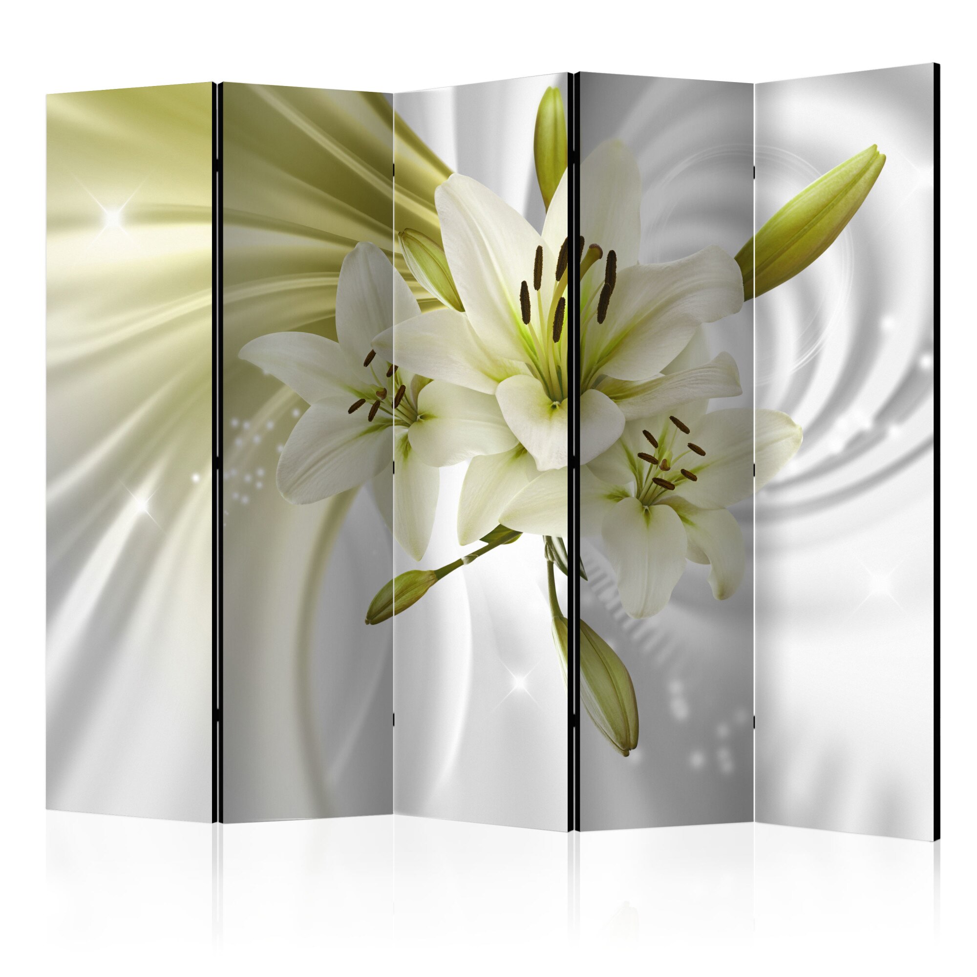 Paravan din 5 parti - Green Captivation II - 225x172cm