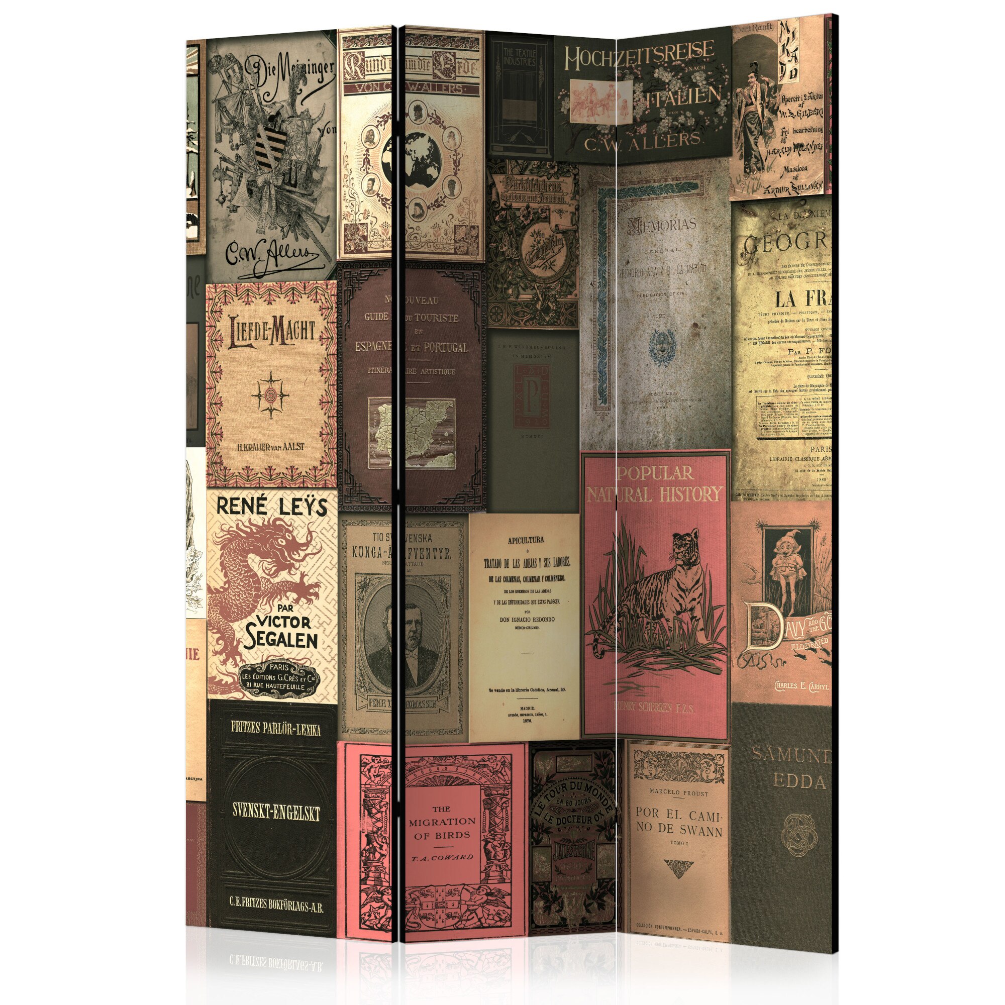 Paravan din 3 parti - Books of Paradise - 135x172cm