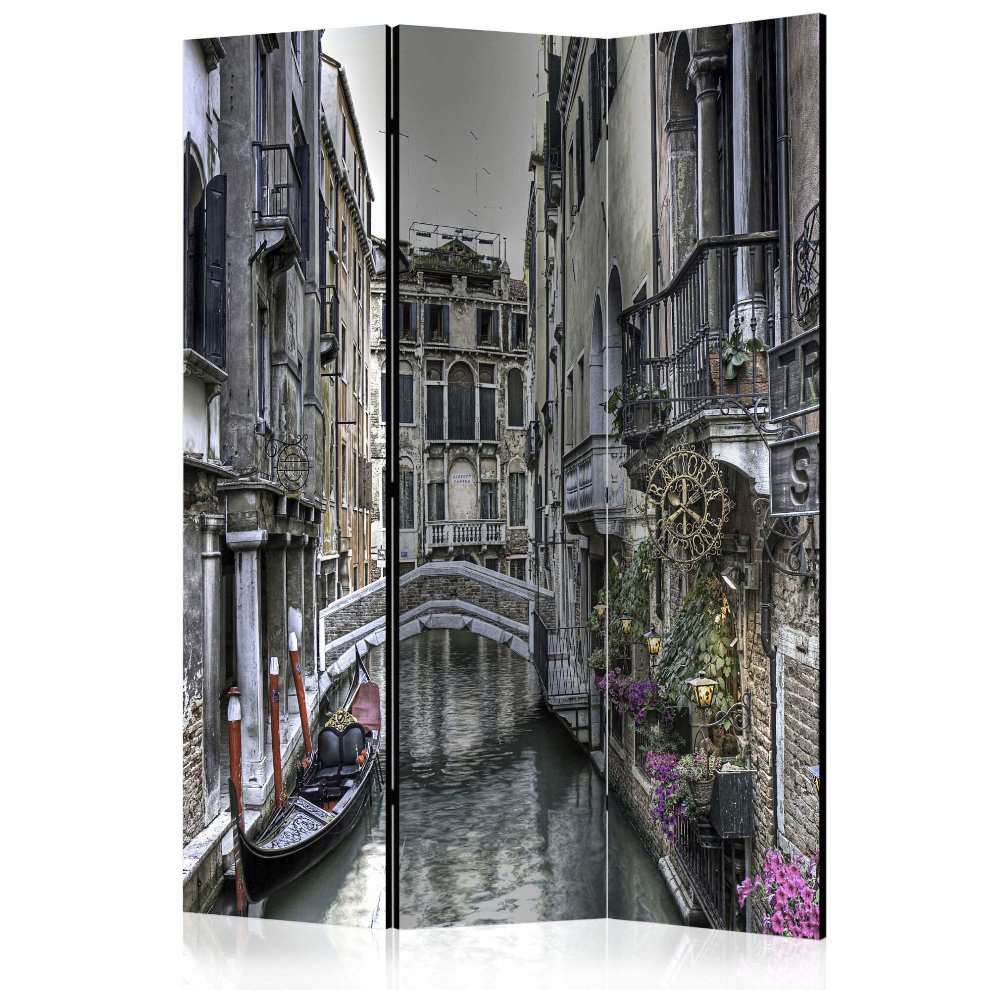 Paravan din 3 parti - Romantic Venice - 135x172cm