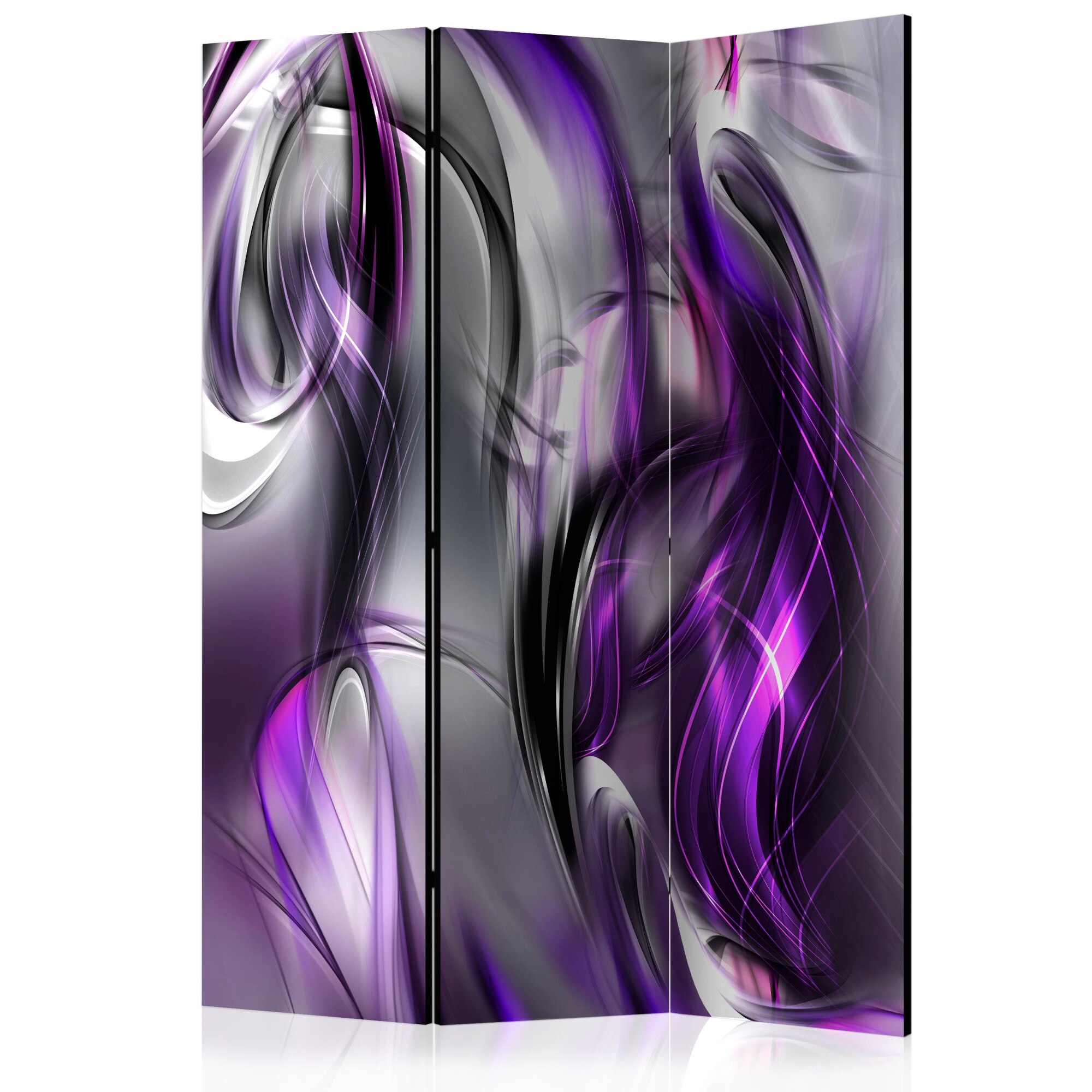 Paravan din 3 parti - Purple Swirls - 135x172cm