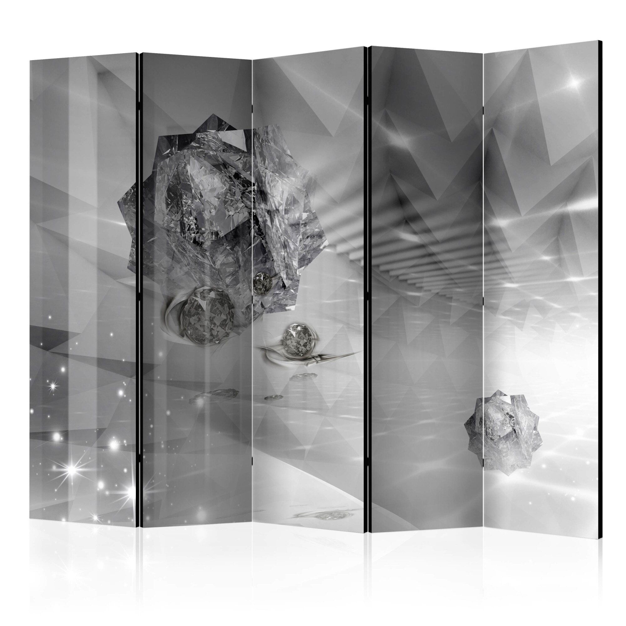 Paravan din 5 parti - Abstract Greyness II - 225x172cm