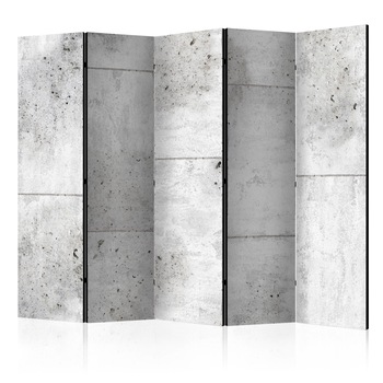Paravan din 5 parti - Concretum murum II - 225x172cm Paravan din 5 parti - Concretum murum II - 225x172cm